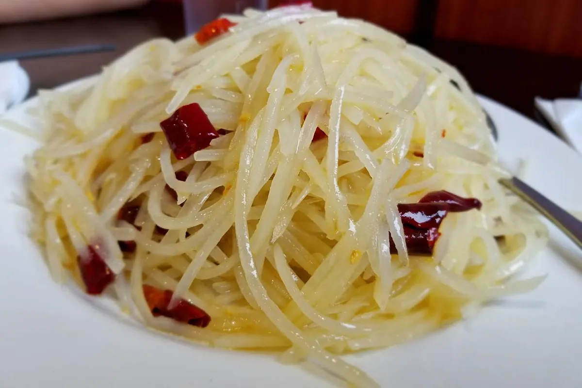 Spicy Shredded Potato at Yunxiang Sichuan Cuisine，a Chinese Restaurant in Arcadia
